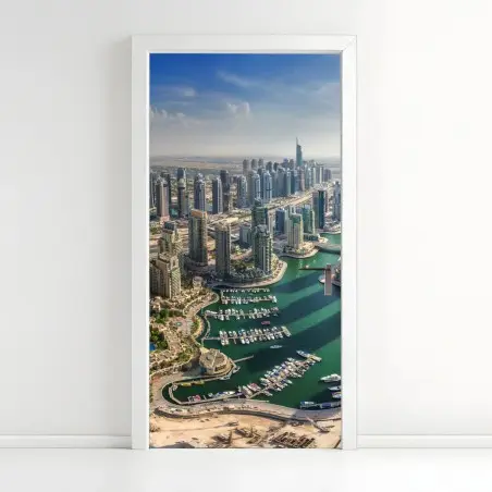Türaufkleber Dubai Marina panorama skyline – Pixers®