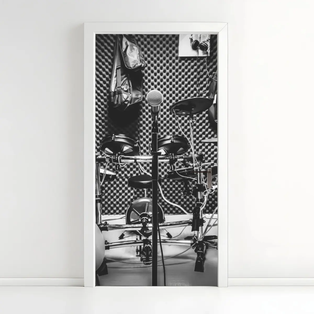 Türaufkleber monochromes musikstudio – Pixers®