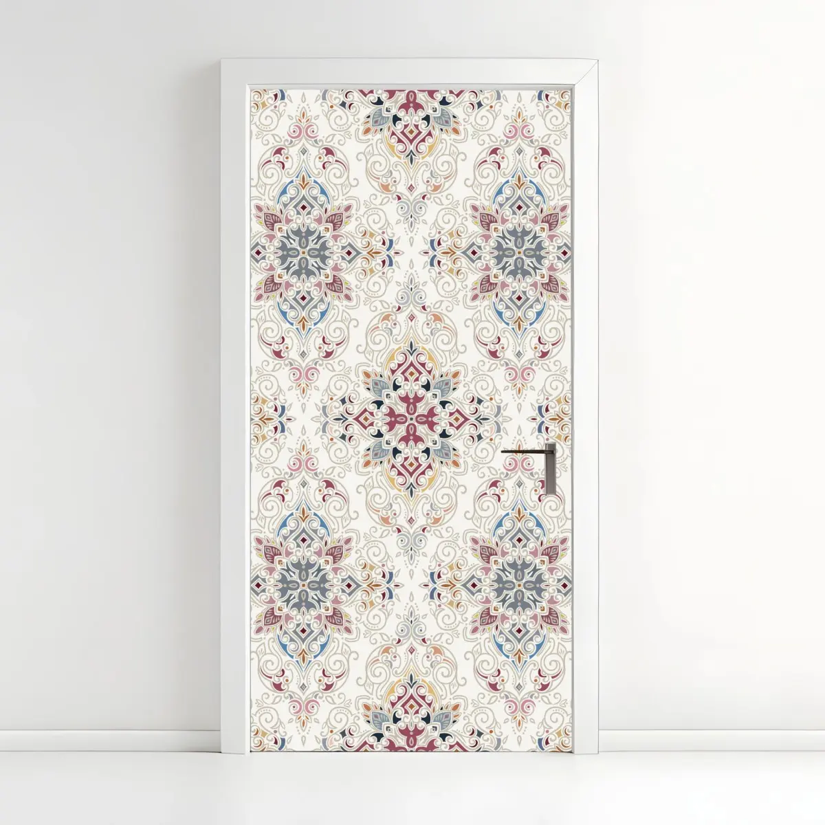 Türaufkleber ornamentales vintage-damastmuster – Pixers®