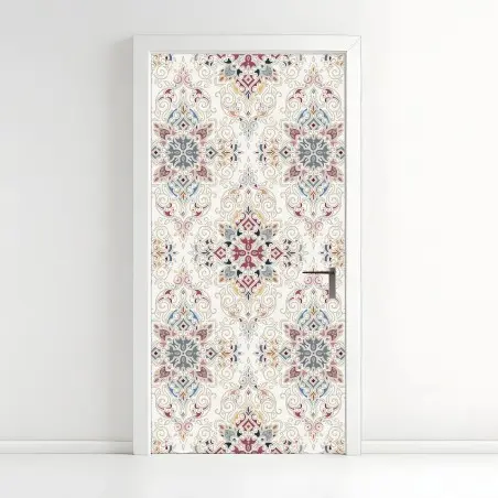 Türaufkleber ornamentales vintage-damastmuster – Pixers®