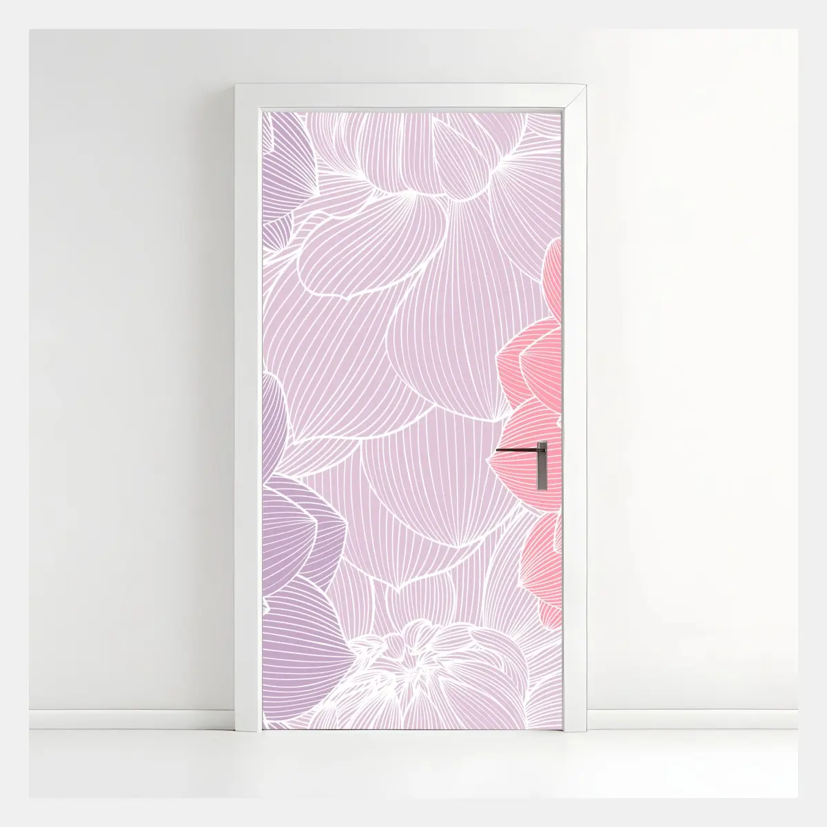 Türaufkleber zartes pastell blumenmuster – Pixers®