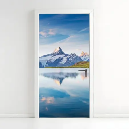 Türaufkleber majestätische Alpen-reflexion am Bachalpsee – Pixers®