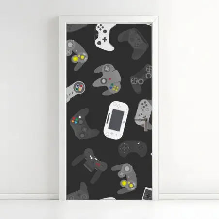 Türaufkleber retro controller muster – Pixers®