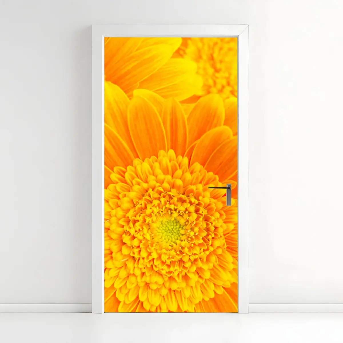 Türaufkleber intensive orange gerbera nahaufnahme – Pixers®