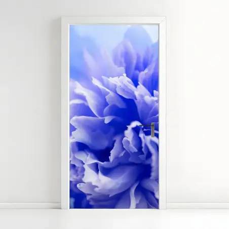 Türaufkleber sanfte blaue abstrakte blume nahaufnahme – Pixers®