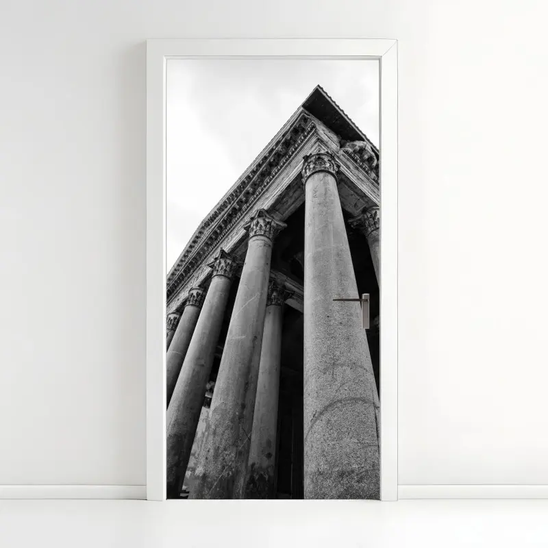 Türaufkleber majestätische säulen des Pantheon in Rom