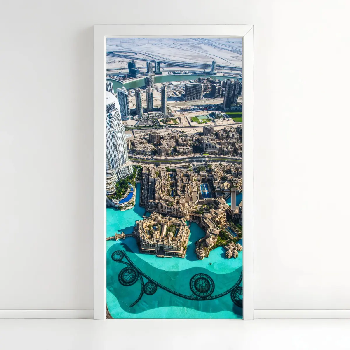 Türaufkleber luftaufnahme von Downtown Dubai – Pixers®