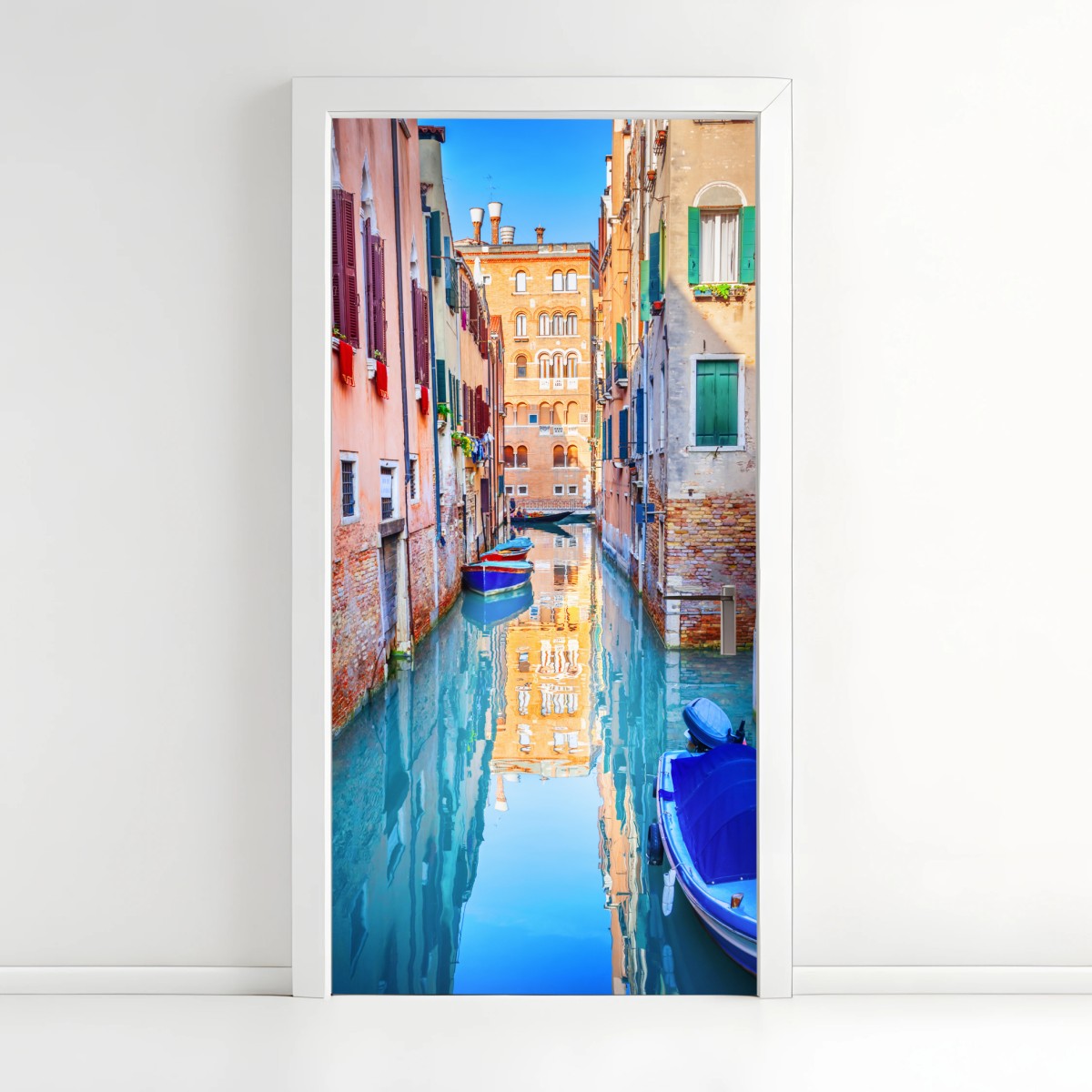 Türaufkleber Venedig kanal und spiegelungen – Pixers®