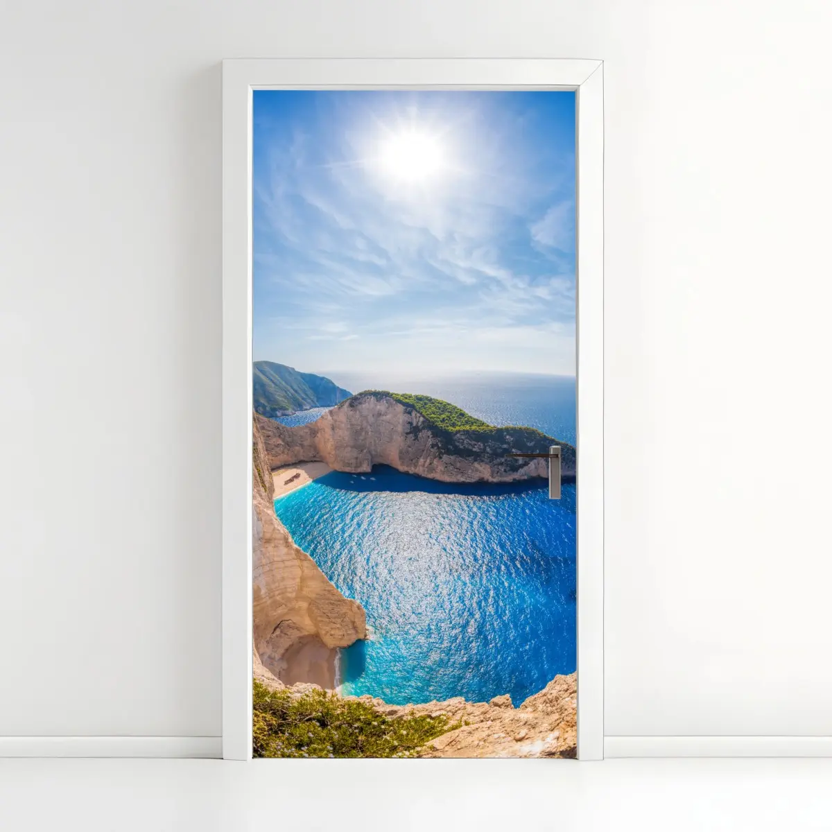 Türaufkleber sonnenklippen am Navagio strand, Zakynthos – Pixers®