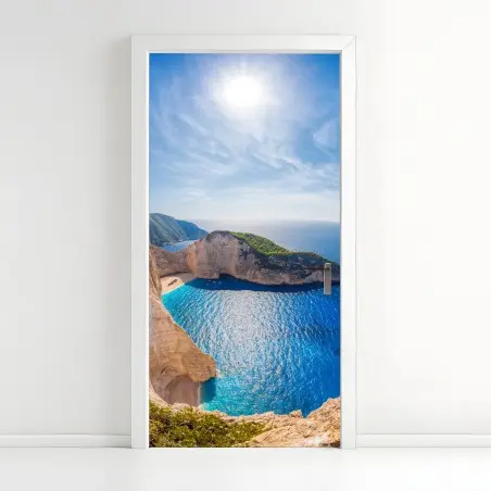 Türaufkleber sonnenklippen am Navagio strand, Zakynthos – Pixers®