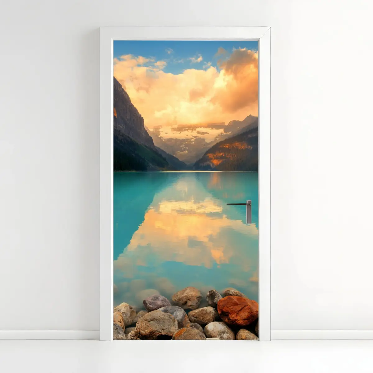 Türaufkleber sonnenaufgang über Lake Louise, Banff – Pixers®