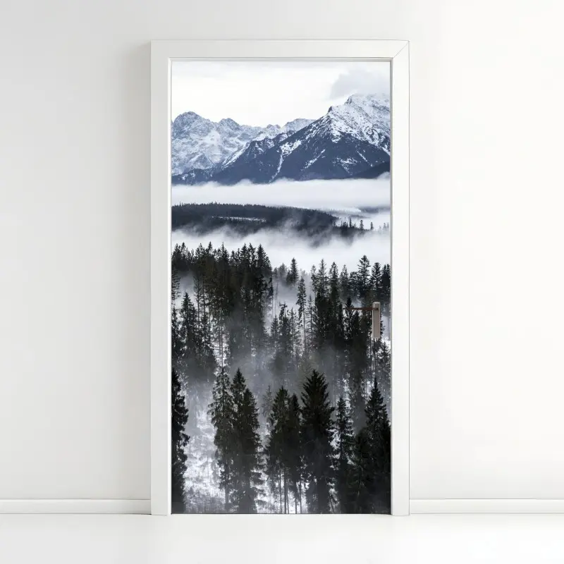 Türaufkleber Tatra im winternebel