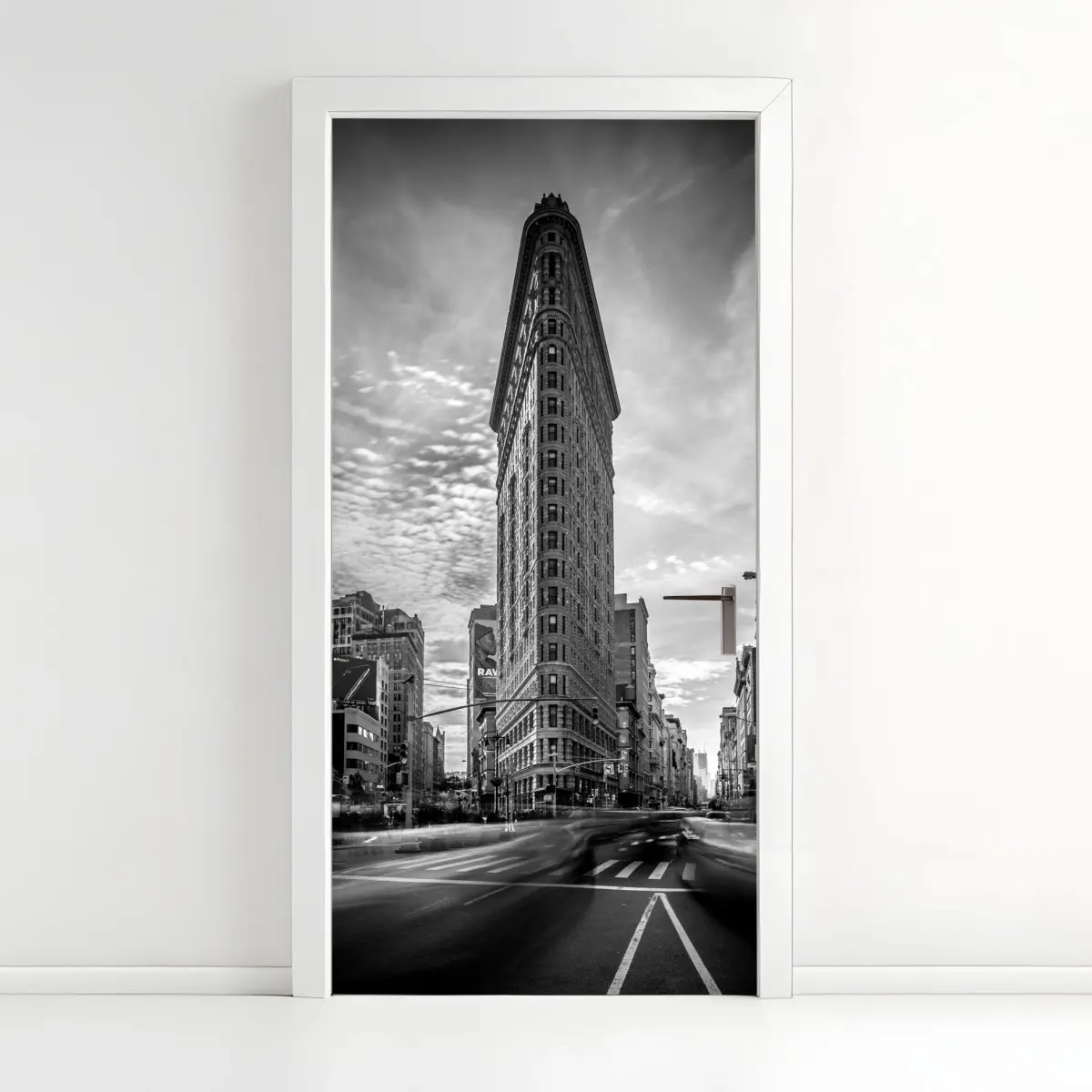 Türaufkleber Flatiron, New York — monochrome architektur – Pixers®