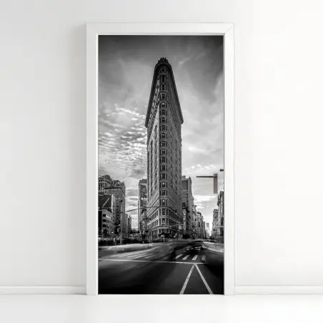 Türaufkleber Flatiron, New York — monochrome architektur – Pixers®