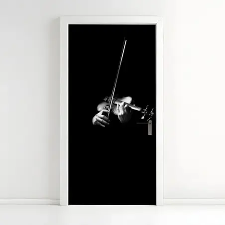 Türaufkleber geige in monochrom – Pixers®