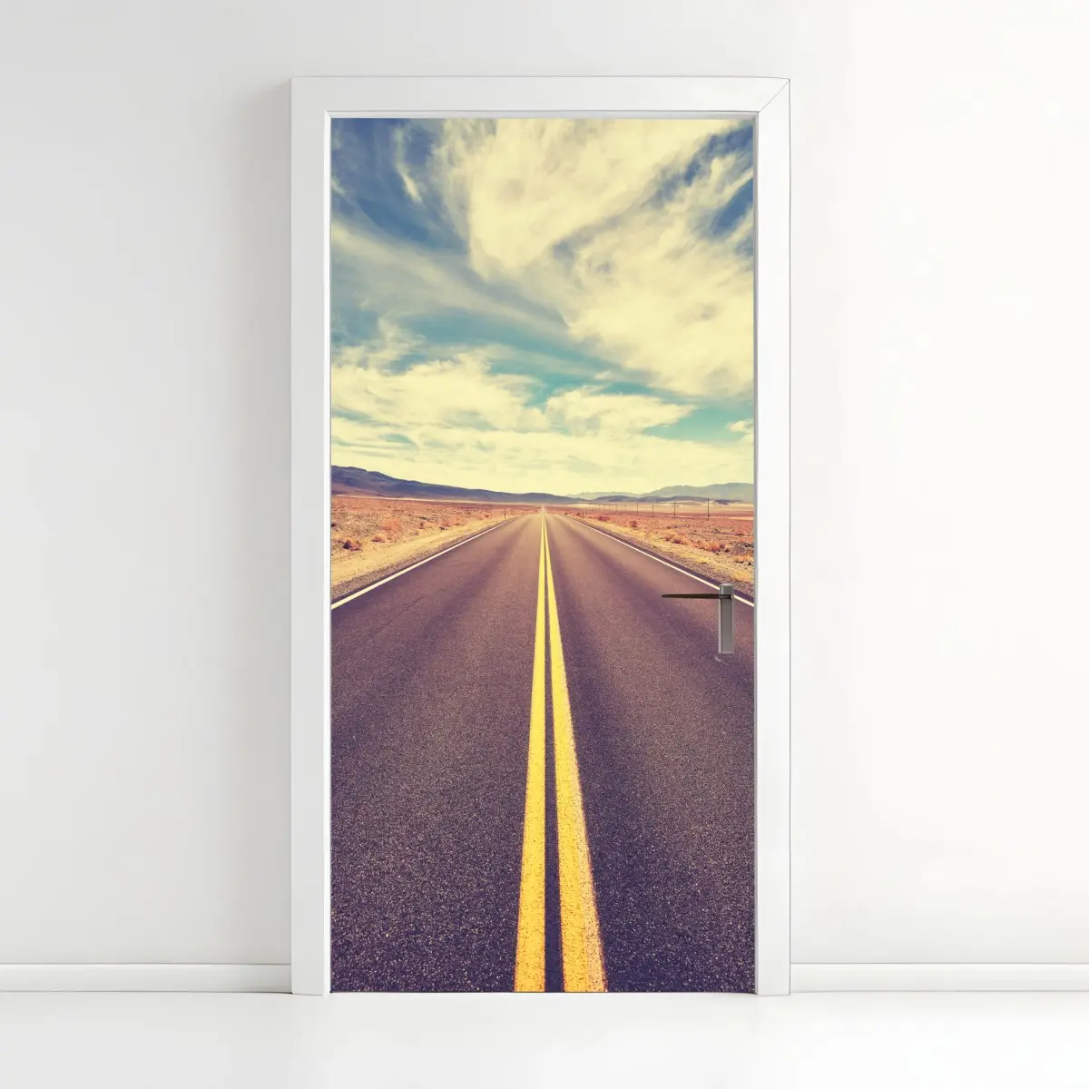 Türaufkleber vintage wüstenstraße, Death Valley – Pixers®