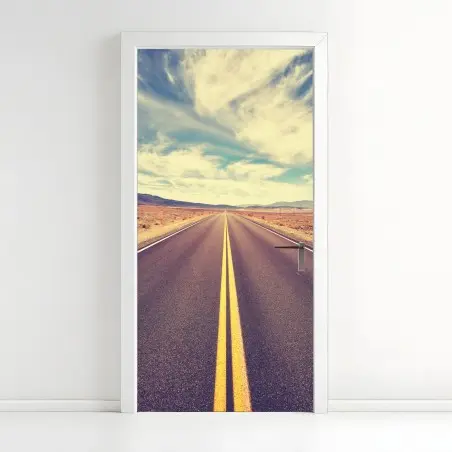 Türaufkleber vintage wüstenstraße, Death Valley – Pixers®