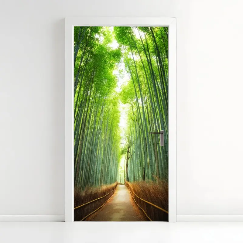 Türaufkleber weg durch den bambushain von Arashiyama
