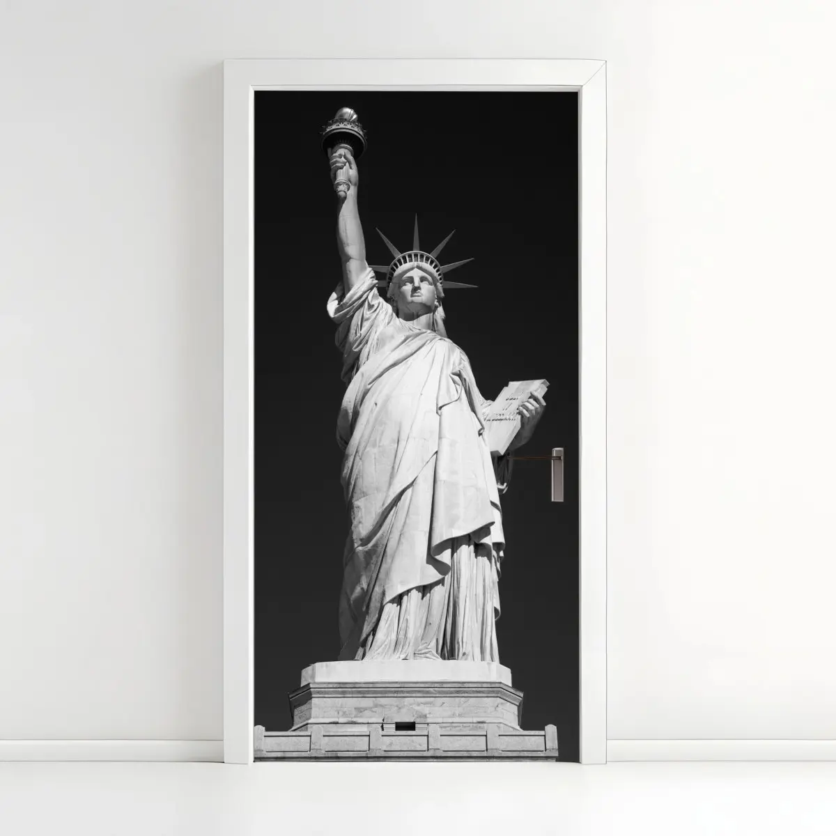 Türaufkleber Freiheitsstatue in monochrom – Pixers®