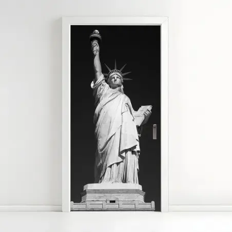 Türaufkleber Freiheitsstatue in monochrom – Pixers®