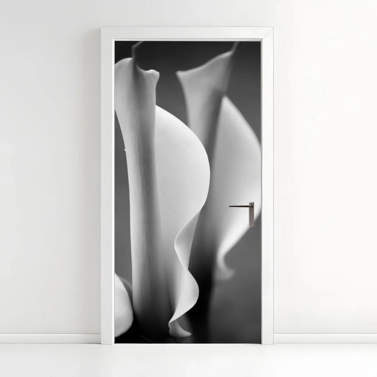 Türaufkleber elegante calla-lilien in monochrom – Pixers®