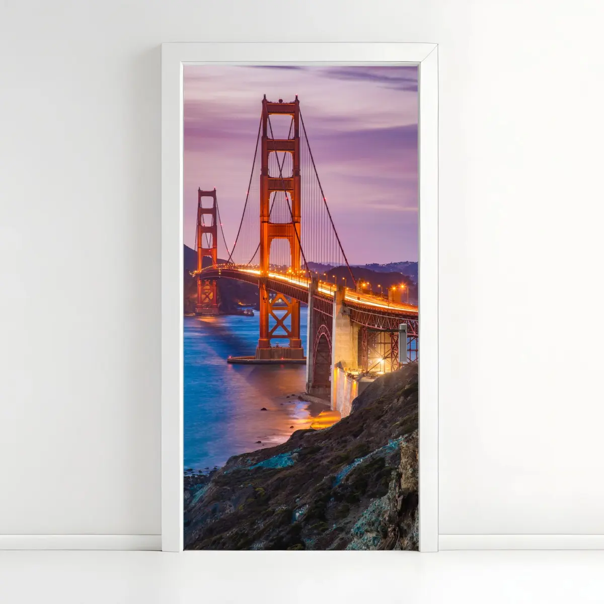 Türaufkleber golden gate bridge bei dämmerung, San Francisco – Pixers®