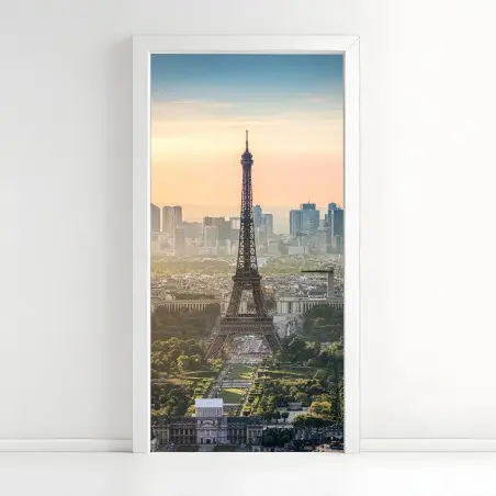 Türaufkleber Paris skyline mit dem Eiffelturm – Pixers®