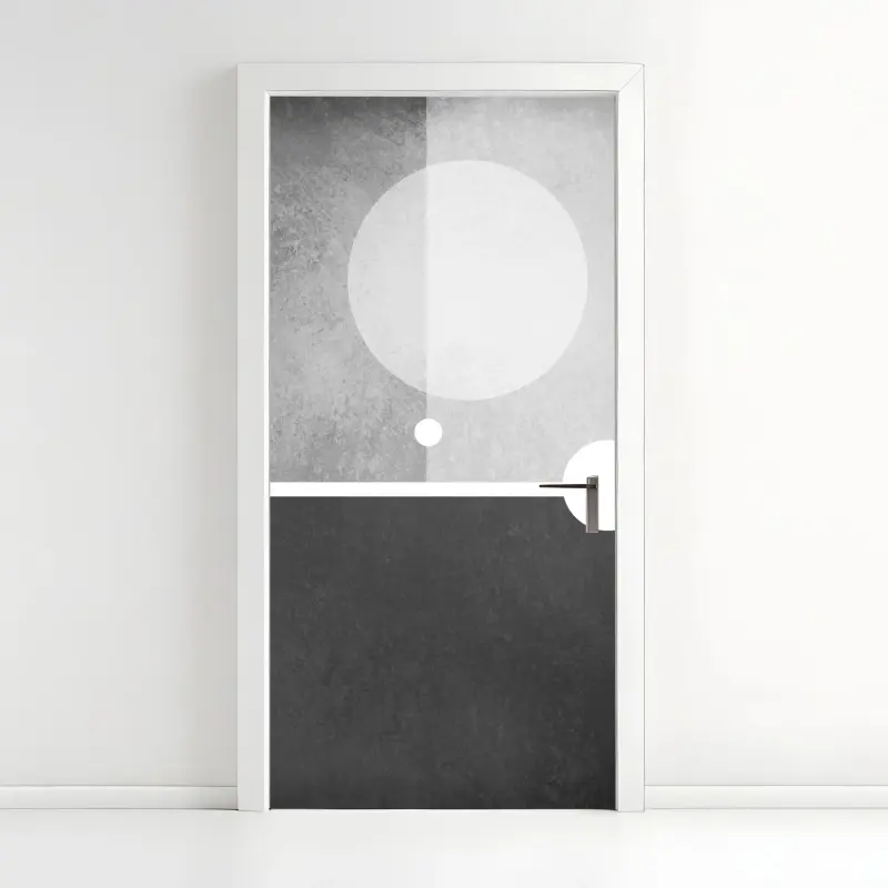 Türaufkleber minimalistische geometrische komposition