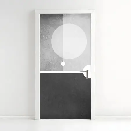 Türaufkleber minimalistische geometrische komposition – Pixers®