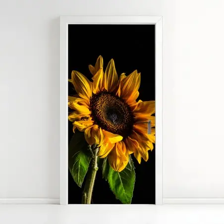 Türaufkleber goldene sonnenblume in nahaufnahme – Pixers®