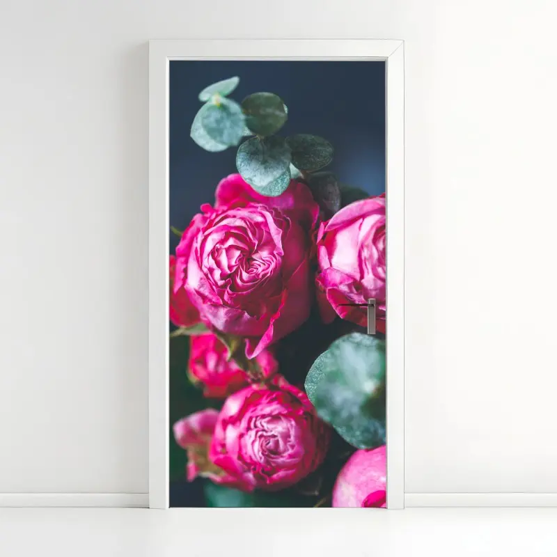 Türaufkleber rosenbouquet makroaufnahme