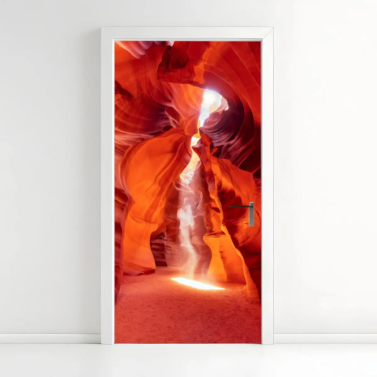 Türaufkleber sonnenstrahl in einer sandsteinschlucht – Pixers®