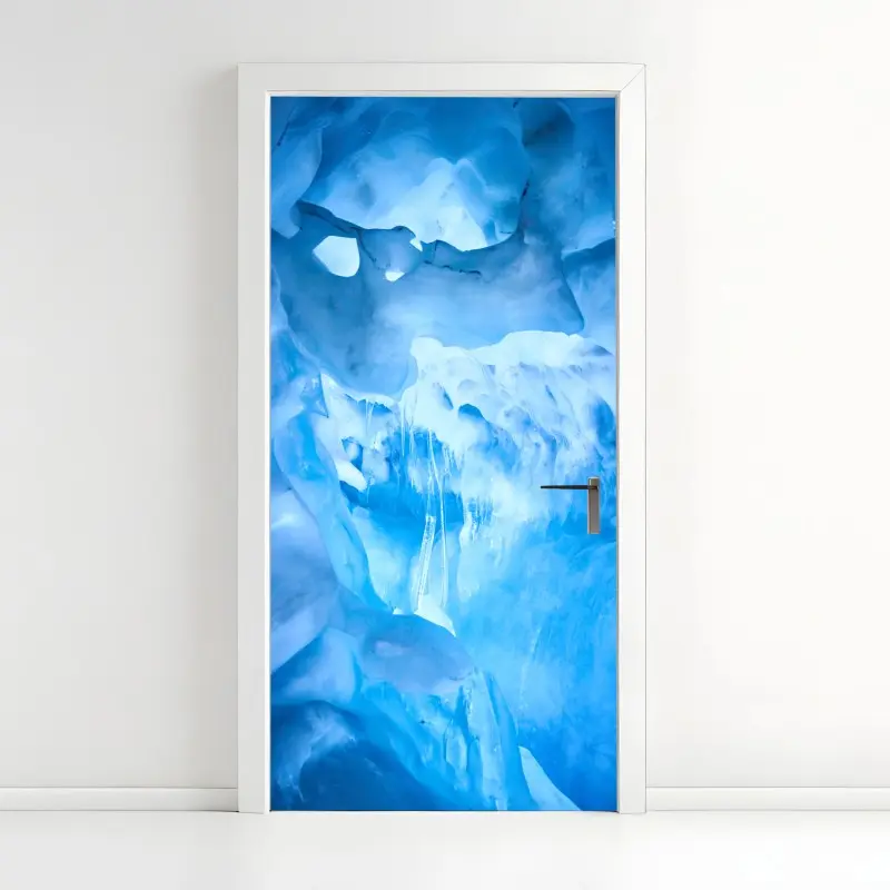 Türaufkleber ätherische blaue eishöhle