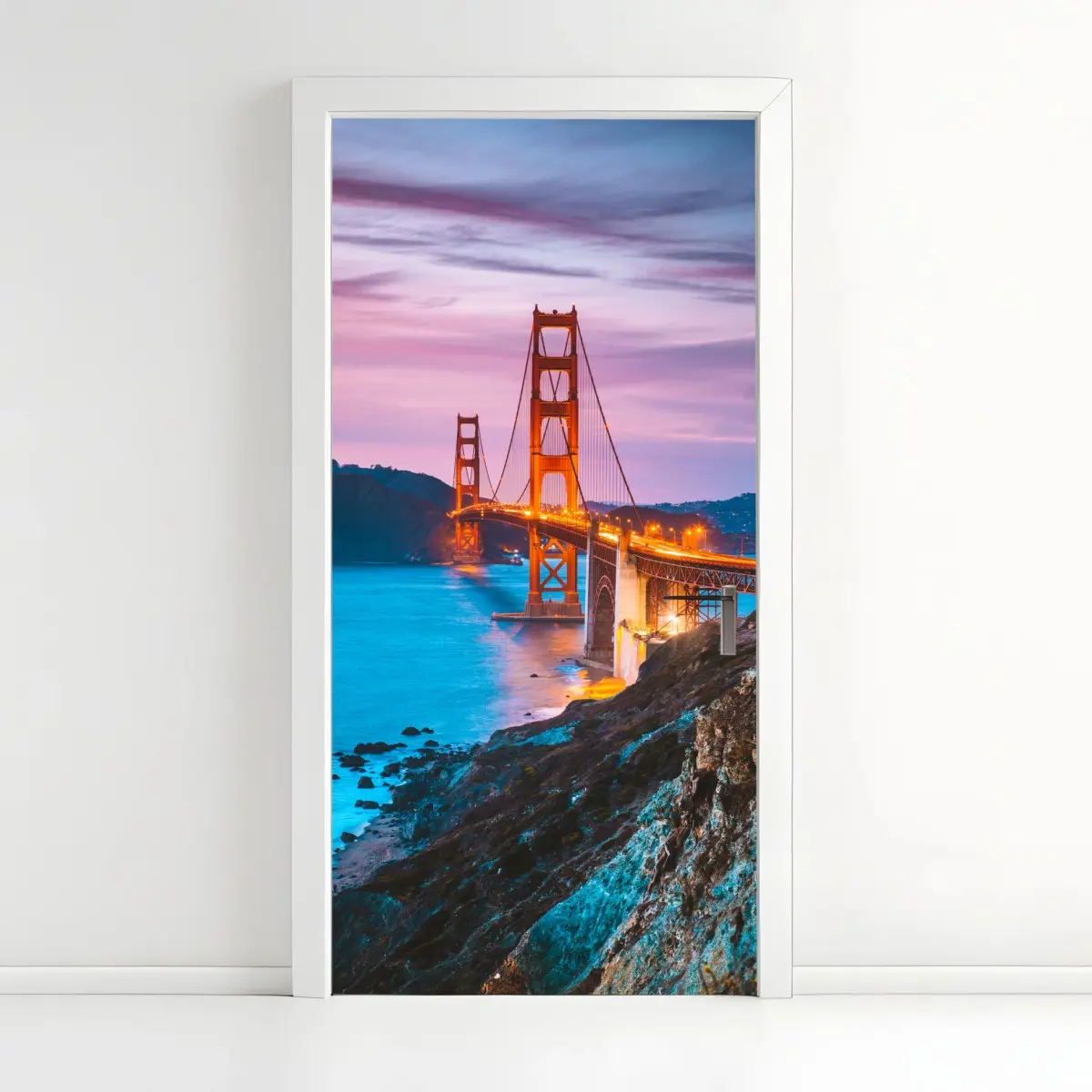 Türaufkleber Golden Gate Bridge in der dämmerung, San Francisco – Pixers®