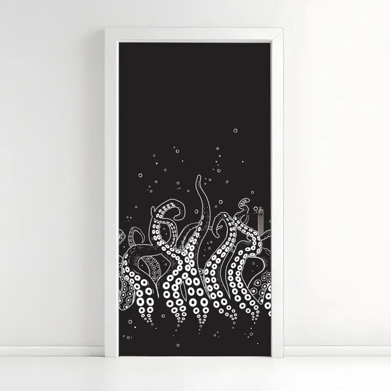 Türaufkleber oktopus tentakel muster