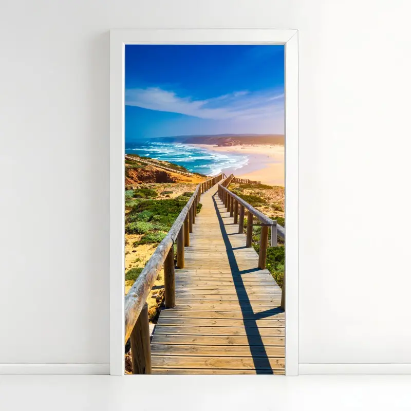Türaufkleber steg zur Praia da Bordeira