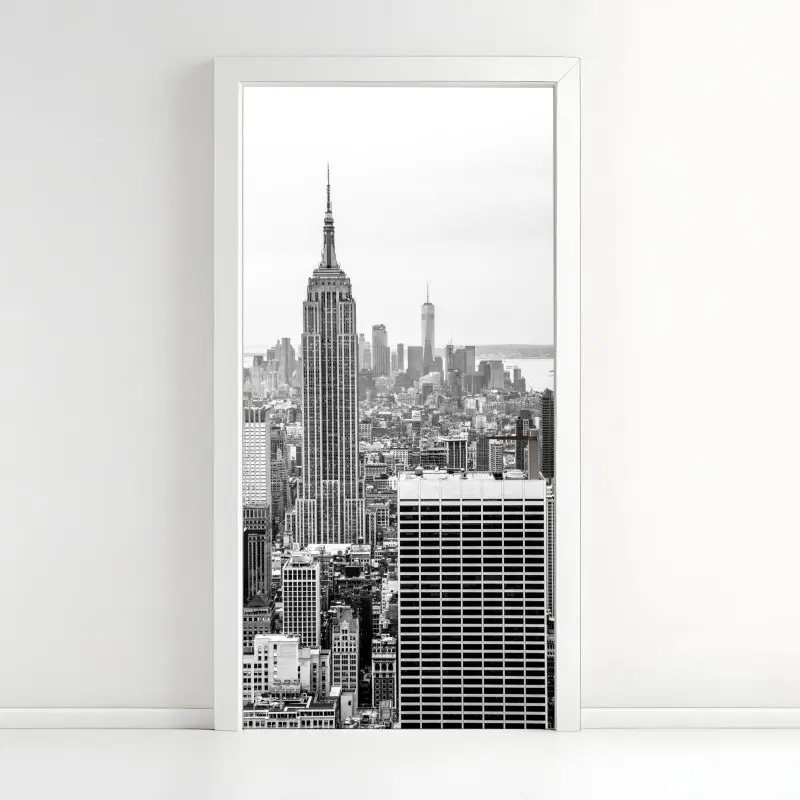 Türaufkleber zeitlose New York skyline mit Empire State Building