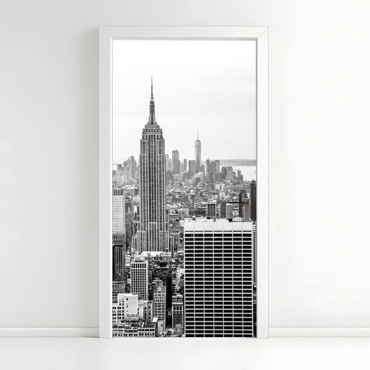 Türaufkleber zeitlose New York skyline mit Empire State Building – Pixers®