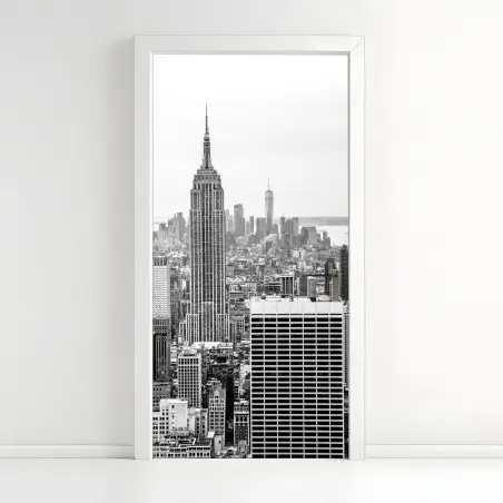 Türaufkleber zeitlose New York skyline mit Empire State Building – Pixers®