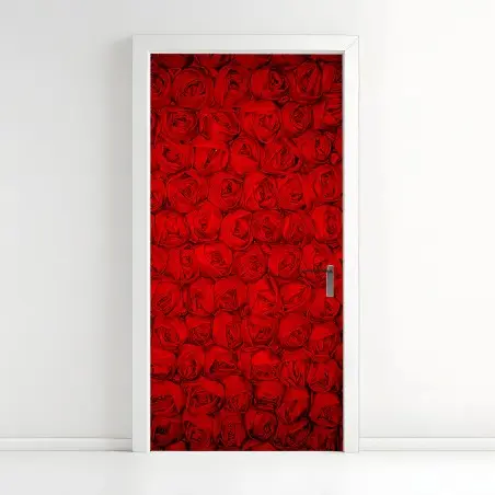 Türaufkleber endlose rote rosen – Pixers®