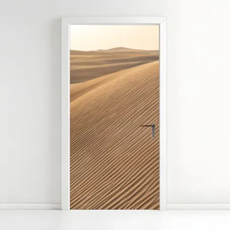 Türaufkleber goldene sanddünen minimalistisches landschaftsbild – Pixers®