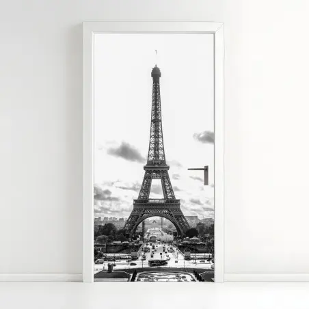 Türaufkleber Paris Eiffelturm in monochrom – Pixers®