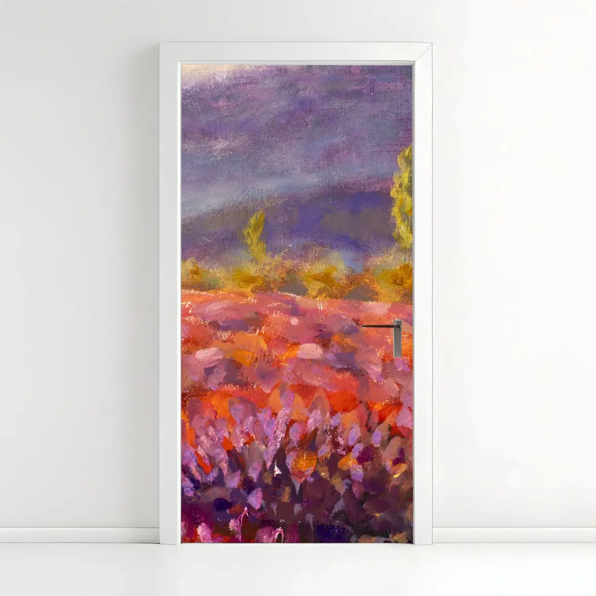 Türaufkleber Provence lavendelfeld gemälde – Pixers®