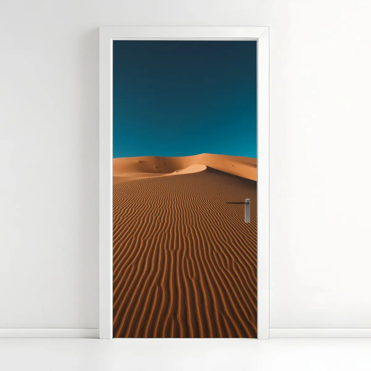 Türaufkleber goldene sanddünen unter tiefblauem himmel – Pixers®