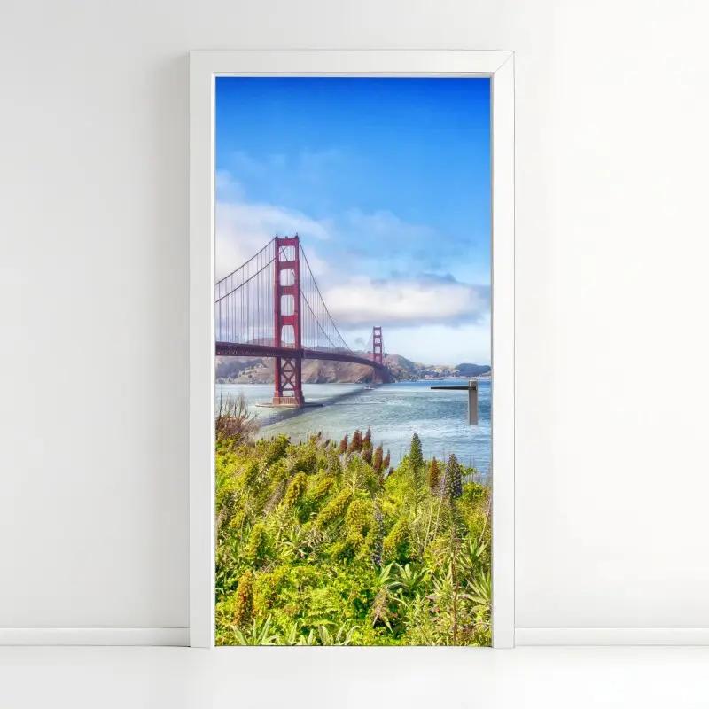 Türaufkleber Golden Gate über der Bucht von San Francisco