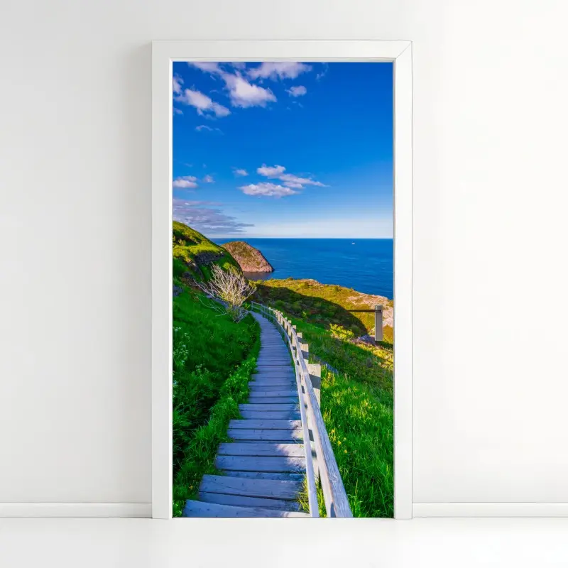 Türaufkleber küstenpfad mit blick auf das meer