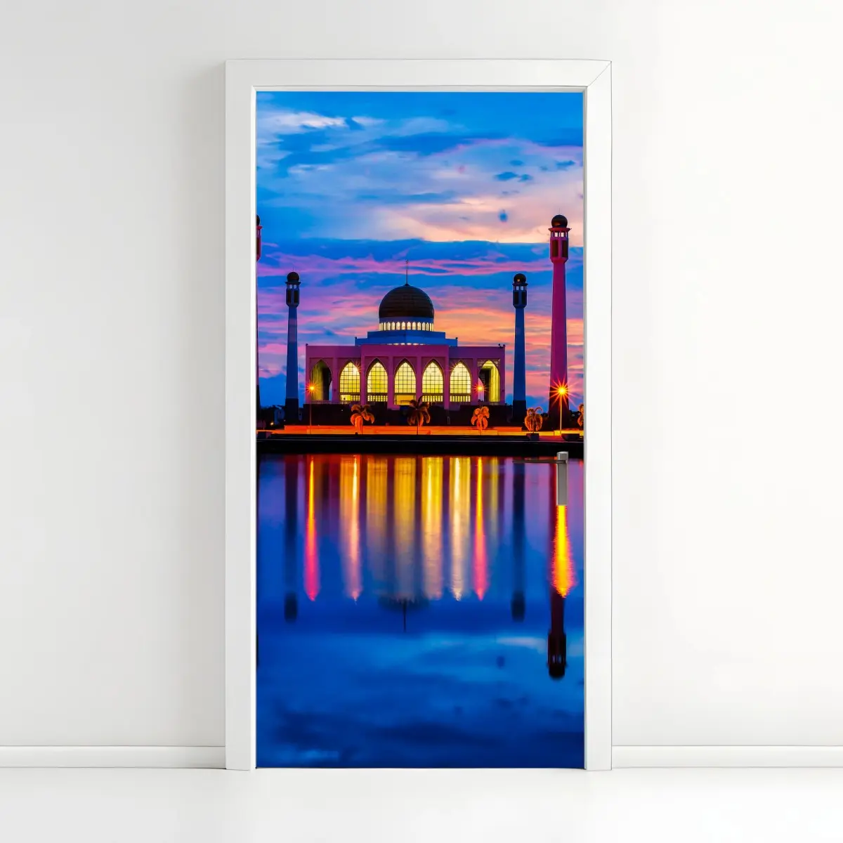 Türaufkleber sonnenuntergang an der moschee in Songkhla – Pixers®
