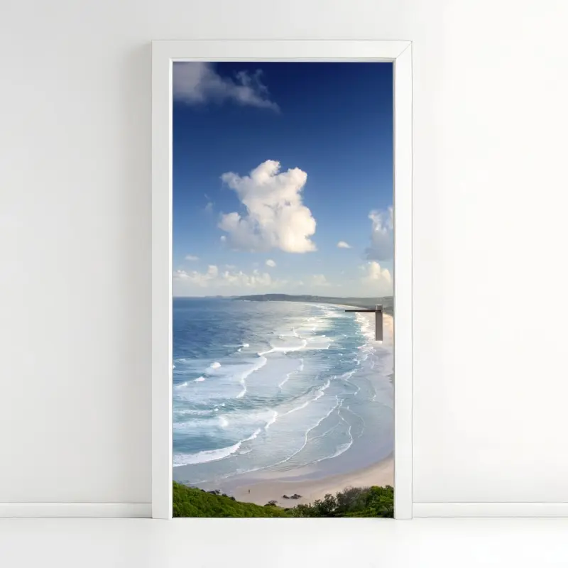 Türaufkleber panorama der küste von Byron Bay