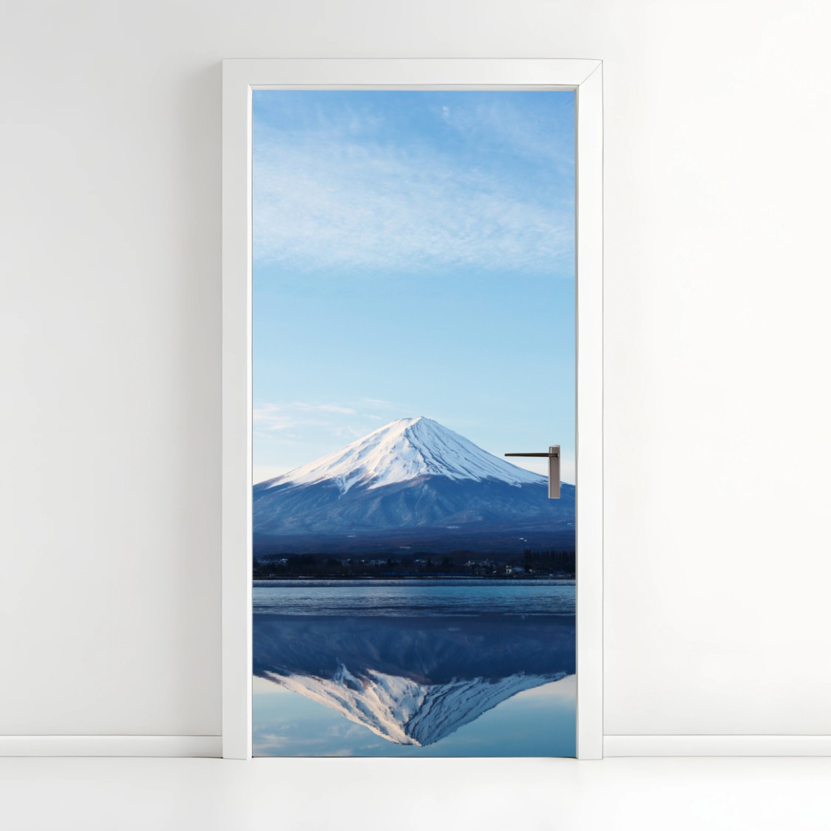Türaufkleber berg Fuji spiegelung im see – Pixers®
