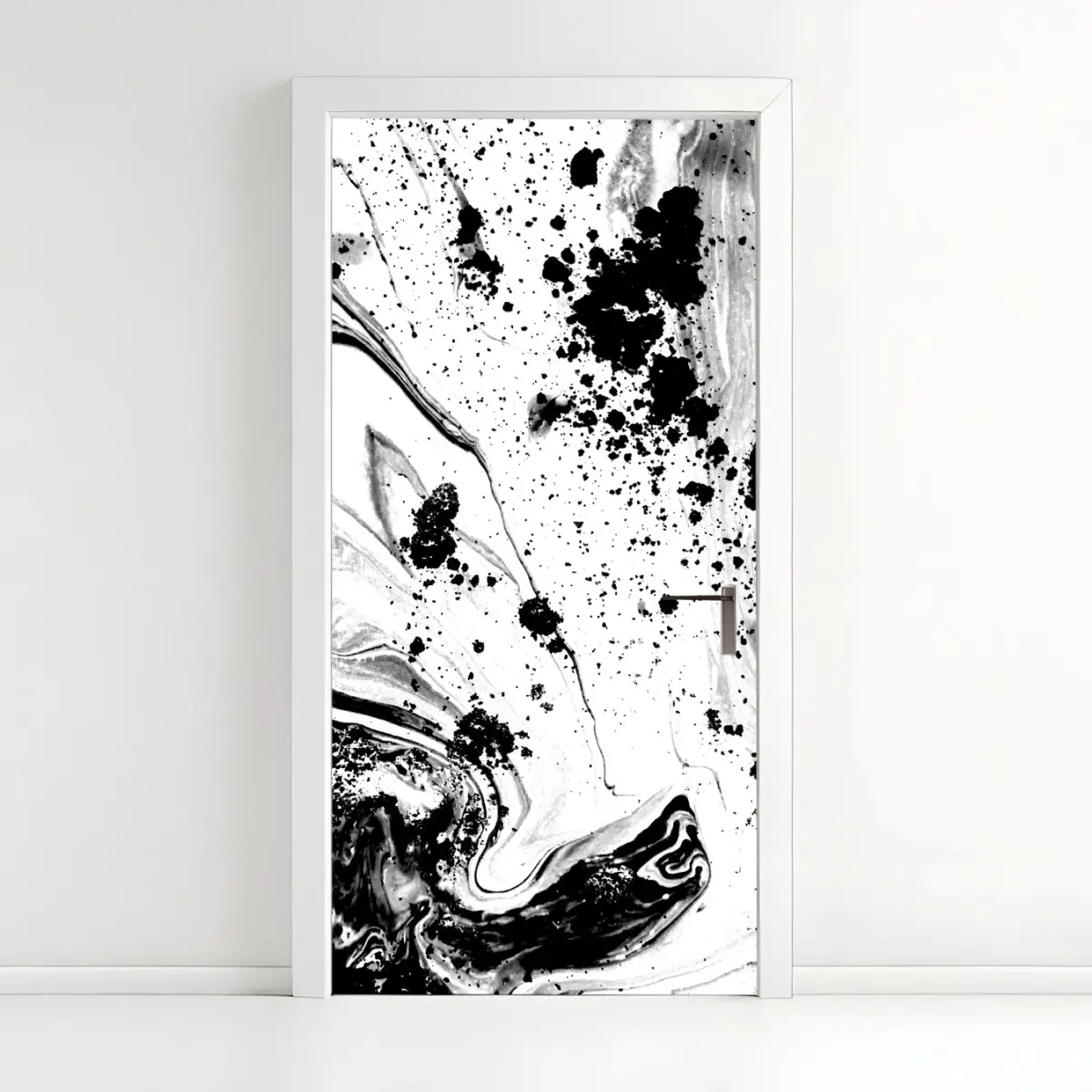 Türaufkleber monochromes marmormuster abstrakt – Pixers®